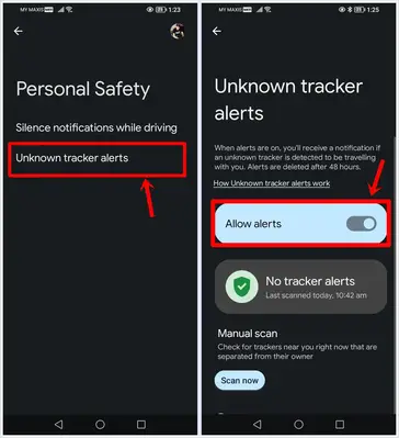 What are unknown tracker alerts on Android? How they work