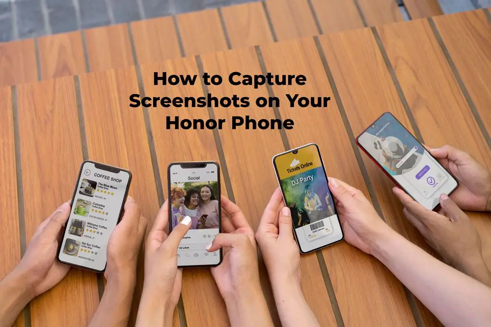 This photo depicts several individuals, each of whom is holding a smartphone and capturing screenshots.