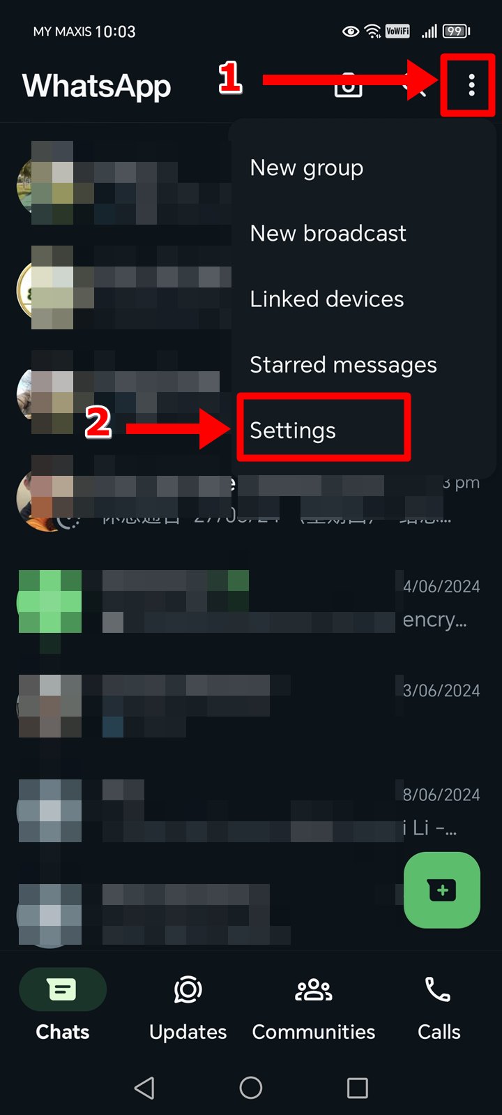 Change WhatsApp Settings to Share Photos Without Losing Quality - Step 1