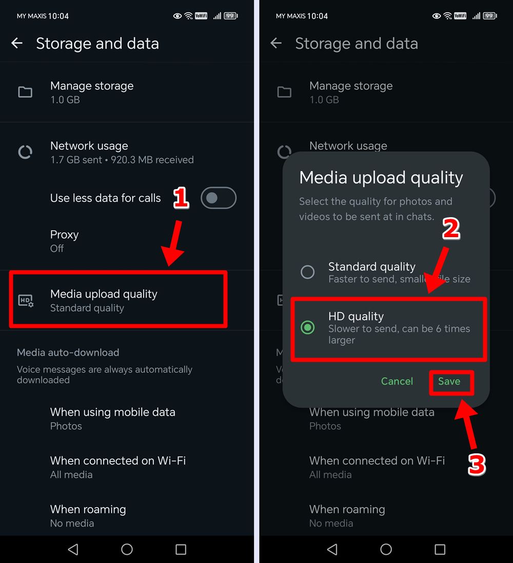 Change WhatsApp Settings to Share Photos Without Losing Quality - Step 3