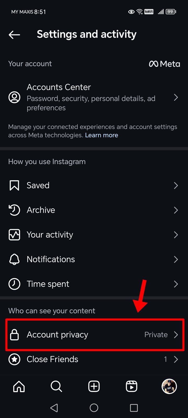 Check If Your Own Instagram Account Is Private or Public - 3